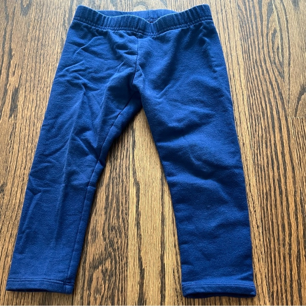 🍭6/$30 OshKosh B'gosh Girl’s Navy Fleece Lined Warm Cozy Leggings -3T